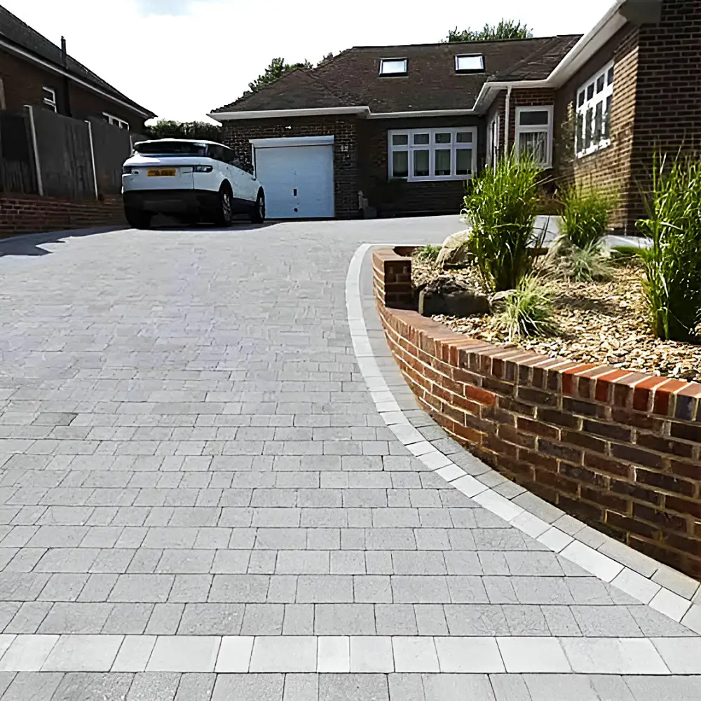Surveying a finished driveway layout
